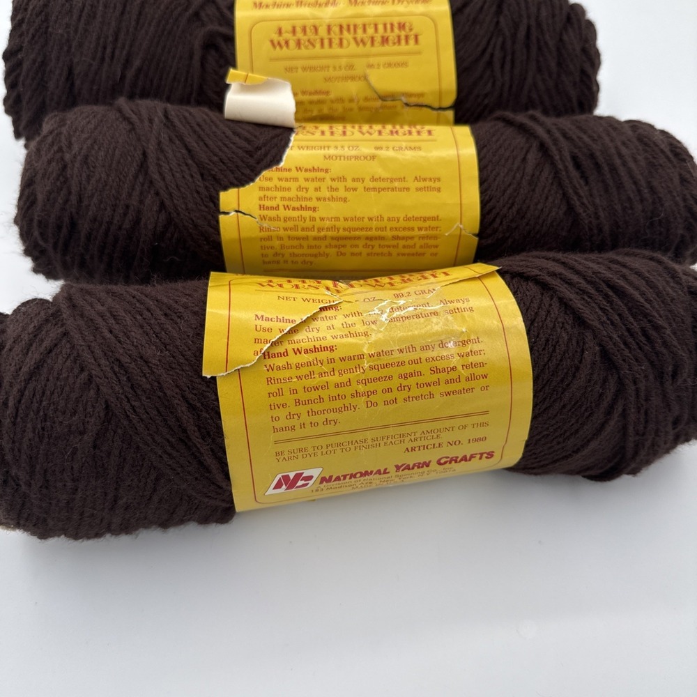 Lot Of 5 Vintage Acrylic Yarn Skeins Variety Sayelle Turquoise Rhapsody Brown